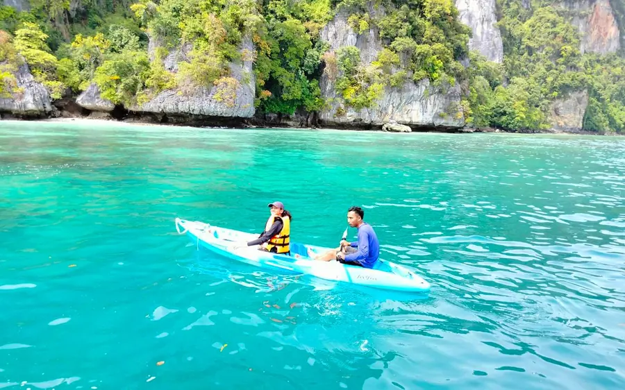 A luxury private speedboat on the Andaman Sea