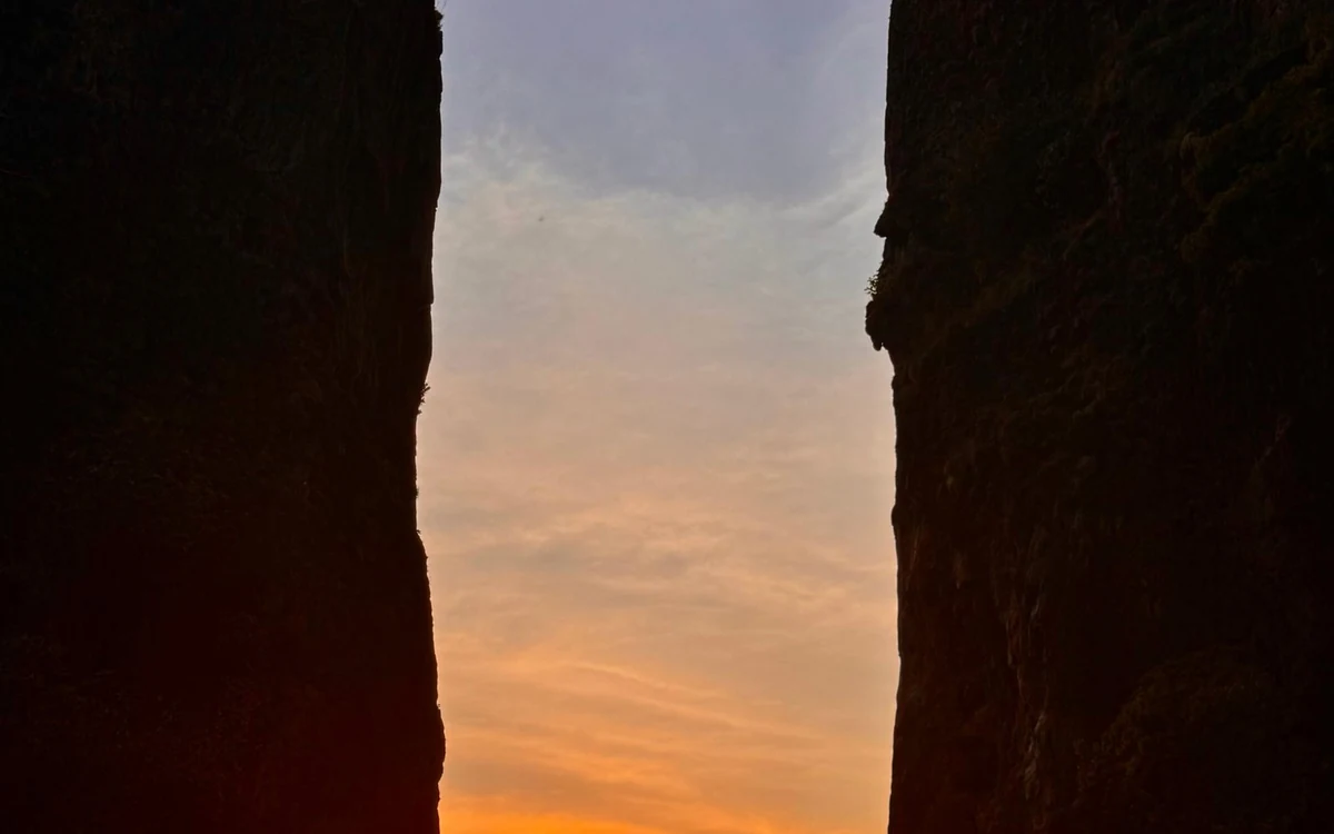 The last light over the water at the Phi Phi Islands